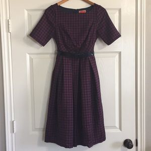 NWOT ModCloth plaid midi dress